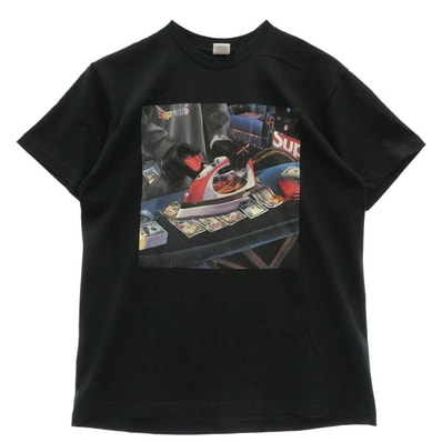 Supreme シュプリーム 22SS Gas Tee フロント プリント ガス Tシャツ 半袖カットソー ブラック系 L【美品】【中古】