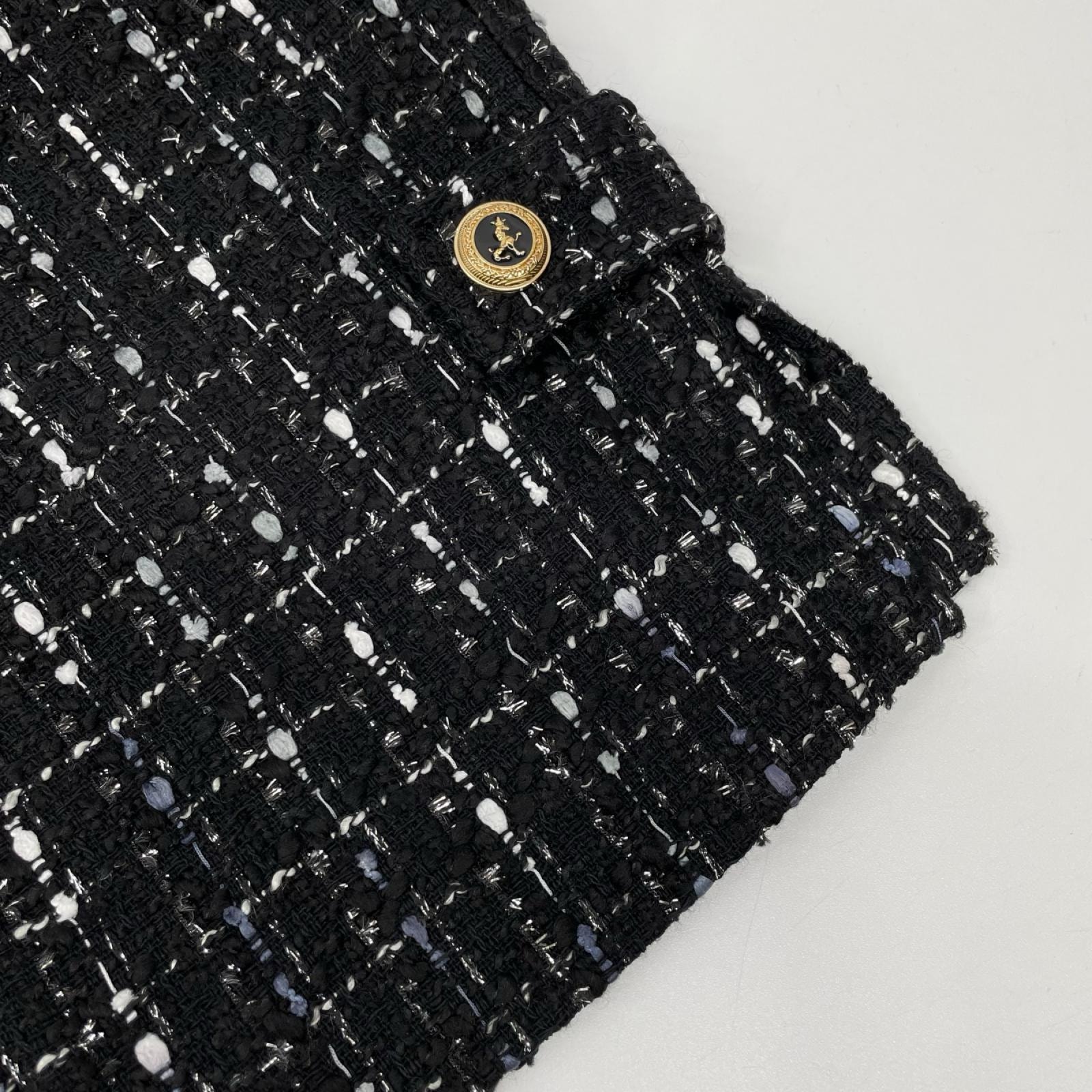 A+ (新品・未使用(ワケあり))】ザラ ブラック メタリック糸入り