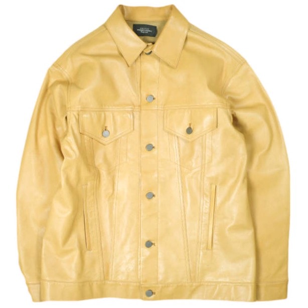 UNUSED アンユーズド 21AW 日本製 LEATHER JACKET オーバーサイズ ホースレザージャケット US2113 4 CAMEL 革ジャン 定価141,900円 3rd トラッカー アウター g25991