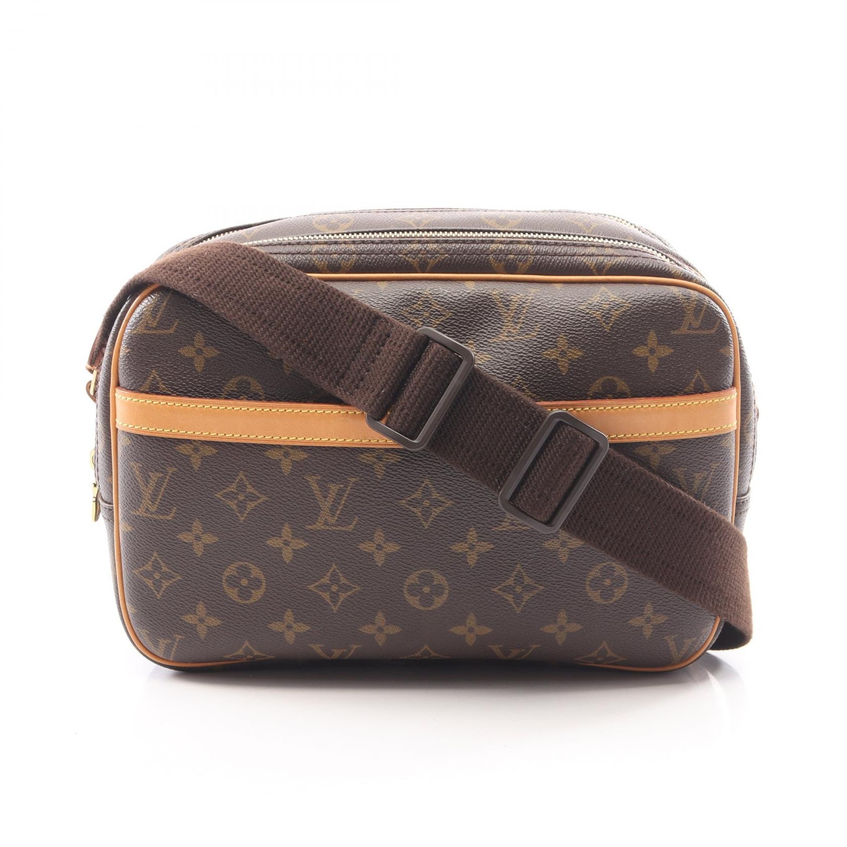 ルイ・ヴィトン LOUIS VUITTON リポーターPM モノグラム ショルダーバッグ バッグ PVCコーティングキャンバス レザー レディース ブラウン系 M45254 【中古】