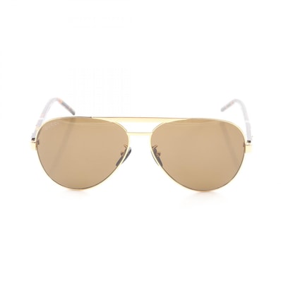 グッチ GUCCI サングラス 衣料品 GP / プラスチック メンズ ゴールド系 / ブラウン系 GG1163S004 【新品】