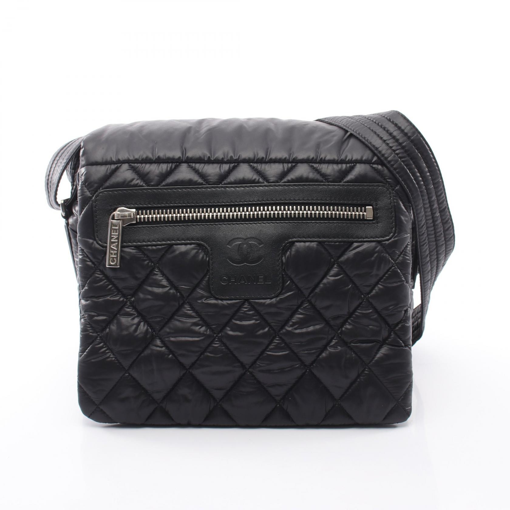 シャネル CHANEL コココクーン ショルダーバッグ バッグ ナイロン レザー レディース ブラック系 【中古】