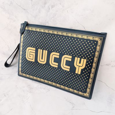 GUCCI × SEGA Collaboration Clutch Bag "Green"