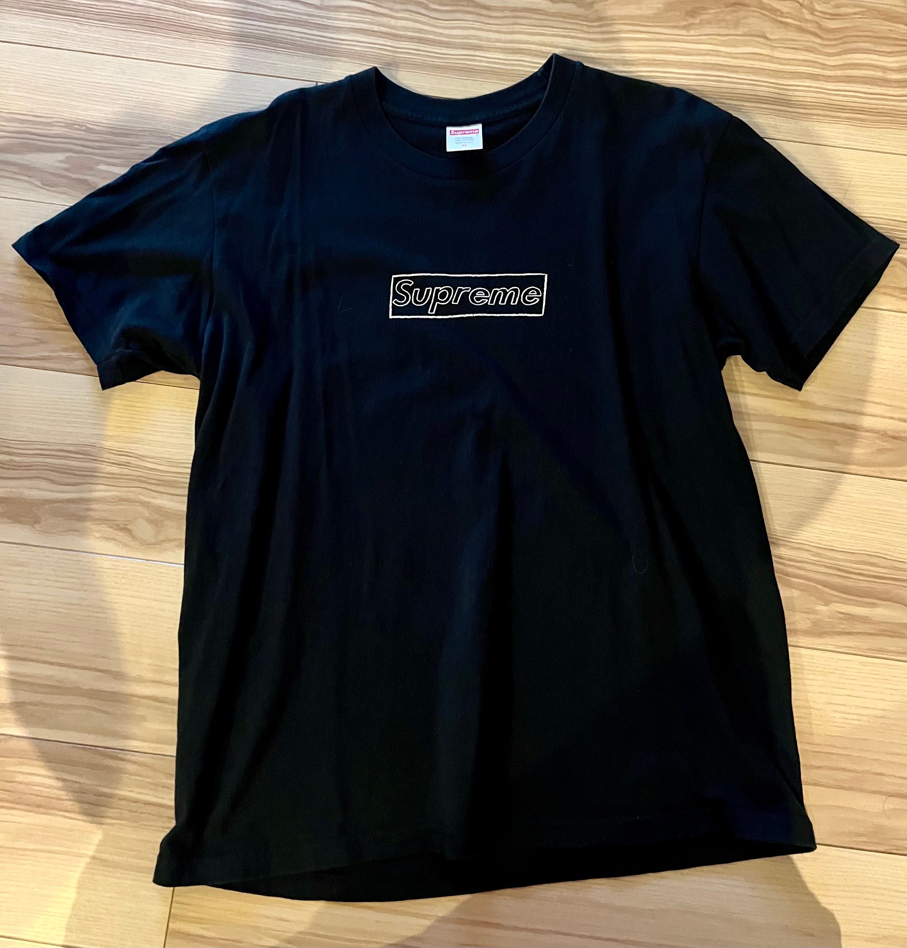 Supreme KAWS Chalk Logo Tee "Black"