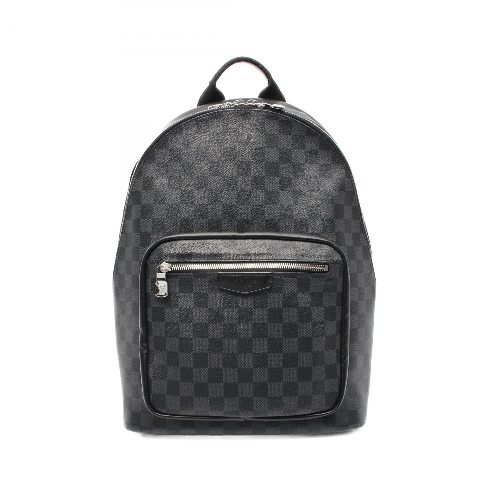 ルイ・ヴィトン LOUIS VUITTON ジョッシュ NV リュックサック バックパック バッグ PVCコーティングキャンバス レザー ダミエ・グラフィット メンズ ブラック系 N40365 【中古】