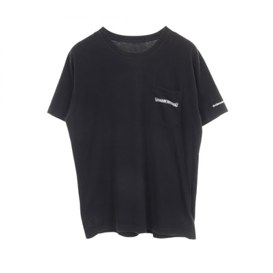 クロムハーツ CHROME HEARTS スクロールラベル 半袖Tシャツ 衣料品 トップス コットン メンズ ブラック系 【中古】