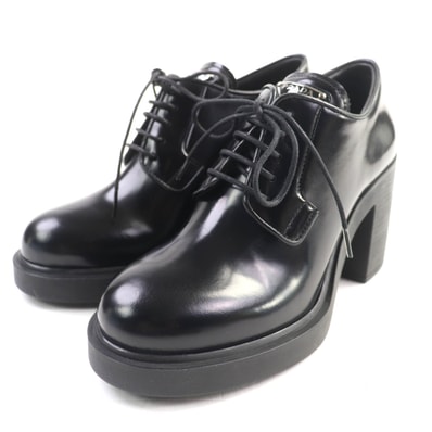 極美品 プラダ
ローファー ブラック レディース 36 1E976M