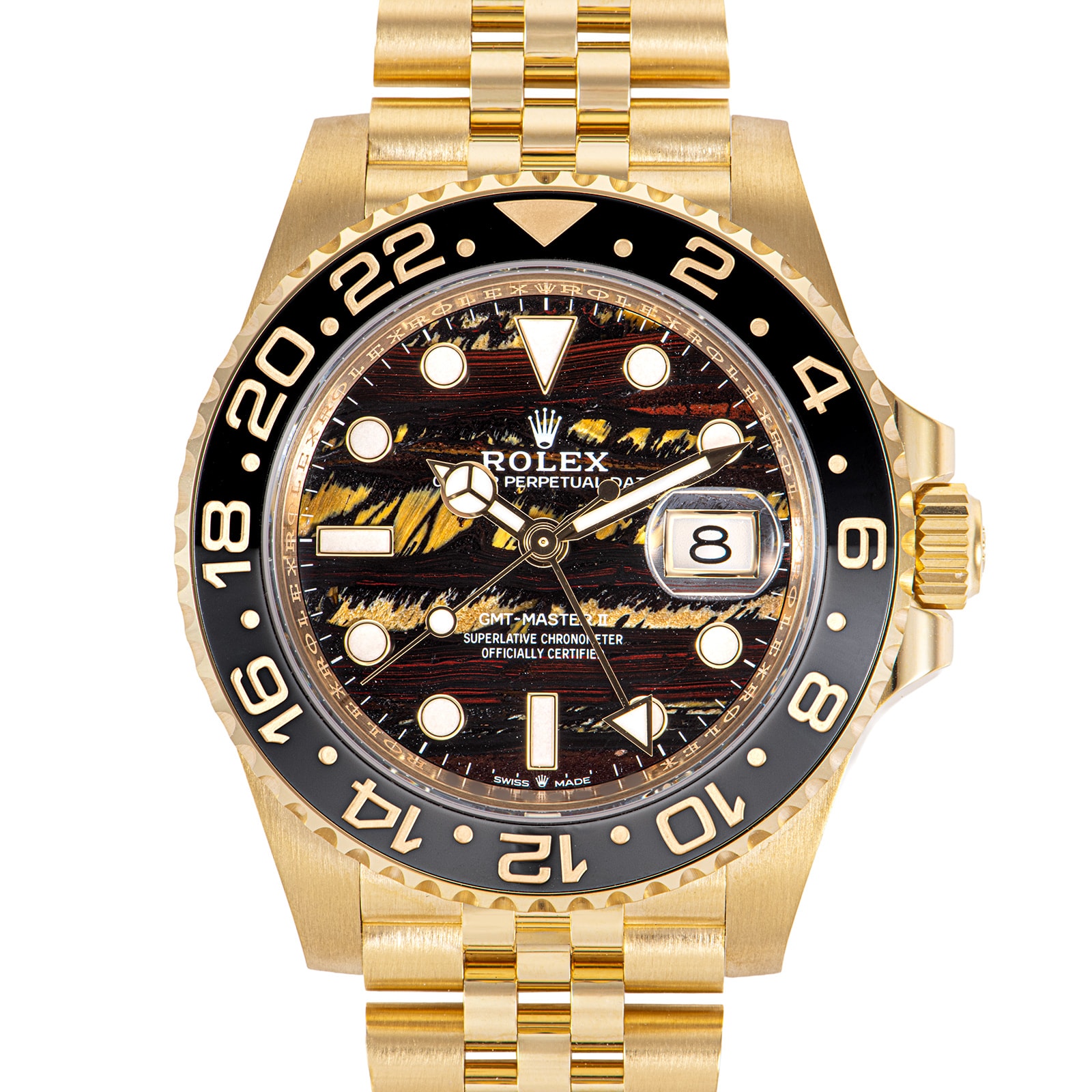 【新品】ROLEX ロレックス GMTマスター2 126718GRNR 保証書2026年 タイガーアイアン K18WG【中古】