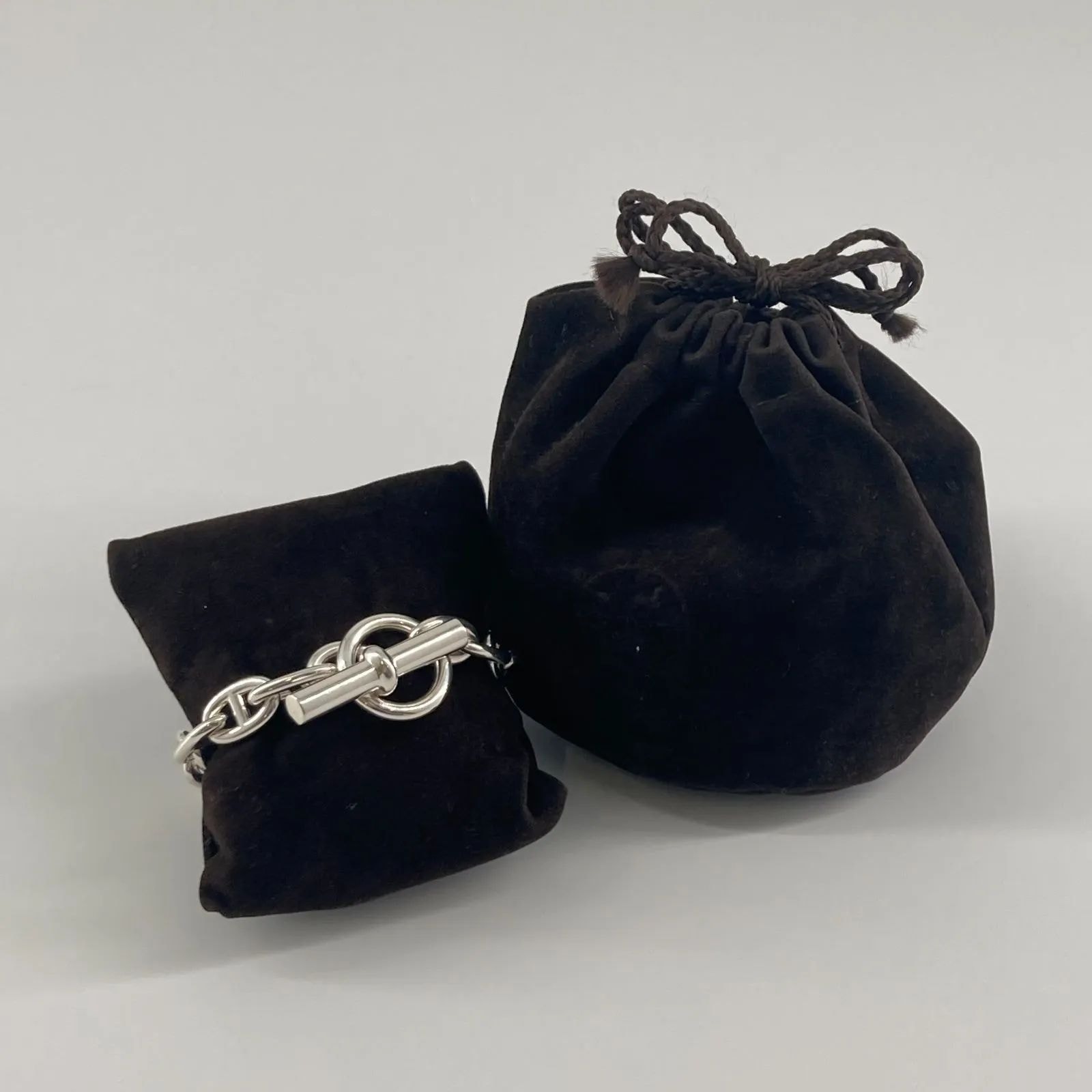 HERMES(エルメス) シェーヌダンクル MM 14コマ ブレスレット Ag925 52.5g シルバー