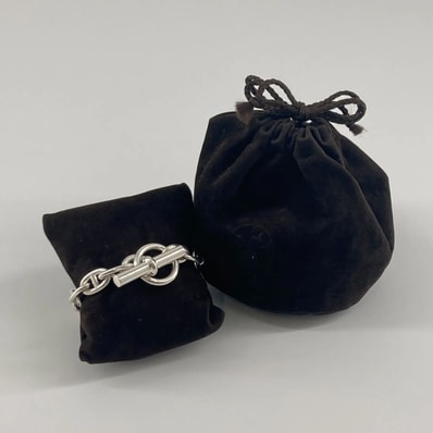 HERMES(エルメス) シェーヌダンクル MM 14コマ ブレスレット Ag925 52.5g シルバー