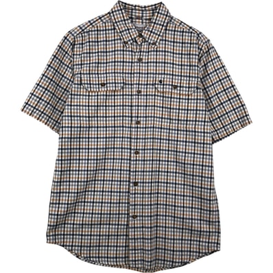 古着 カーハート Carhartt RELAXED FIT チェック柄 ボタンダウン ギンガムチェック 半袖 ワークシャツ メンズM相当/eaa650587