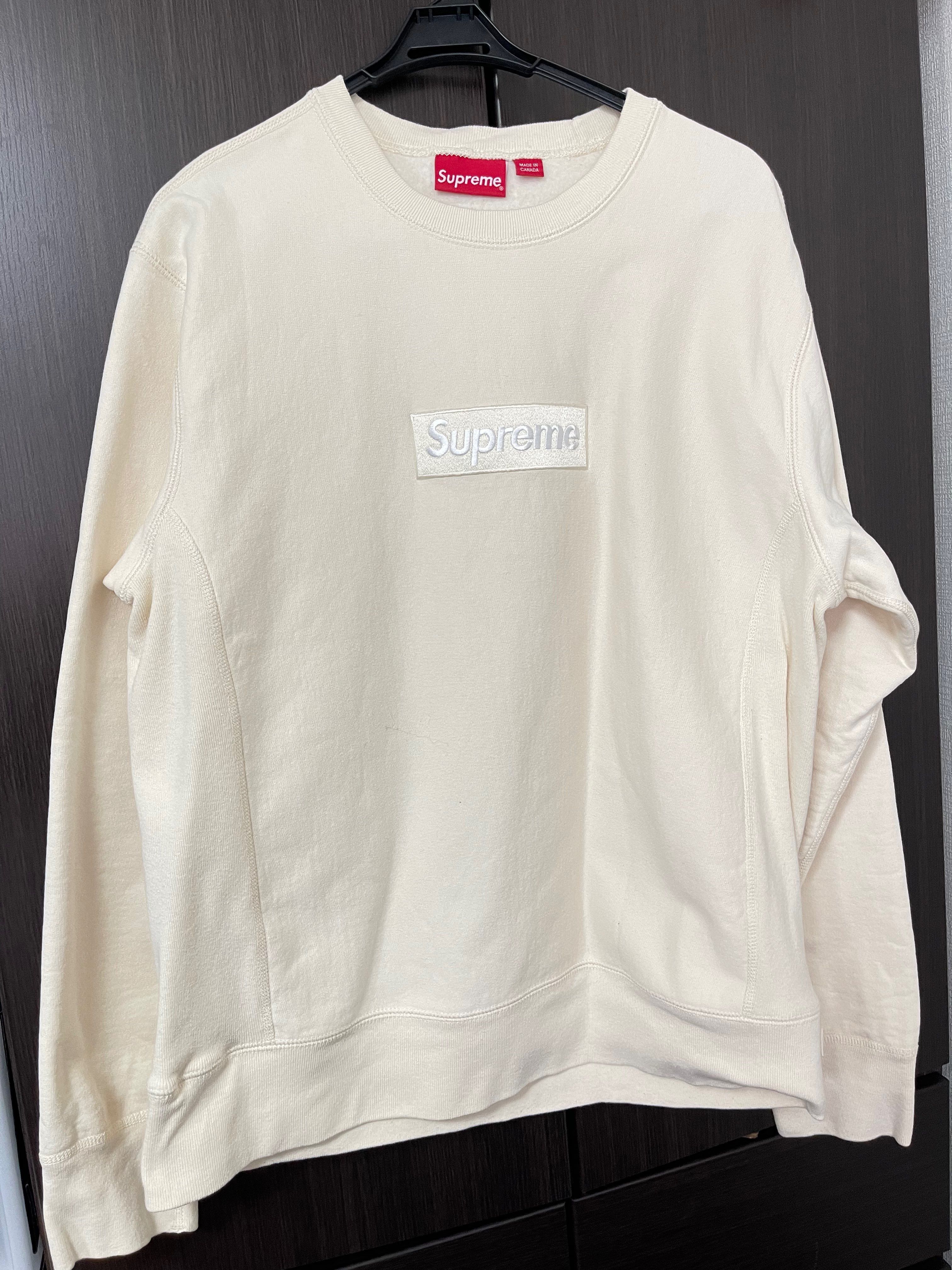 Supreme Box Logo Crewneck Sweatshirt "Ivory" (18FW)