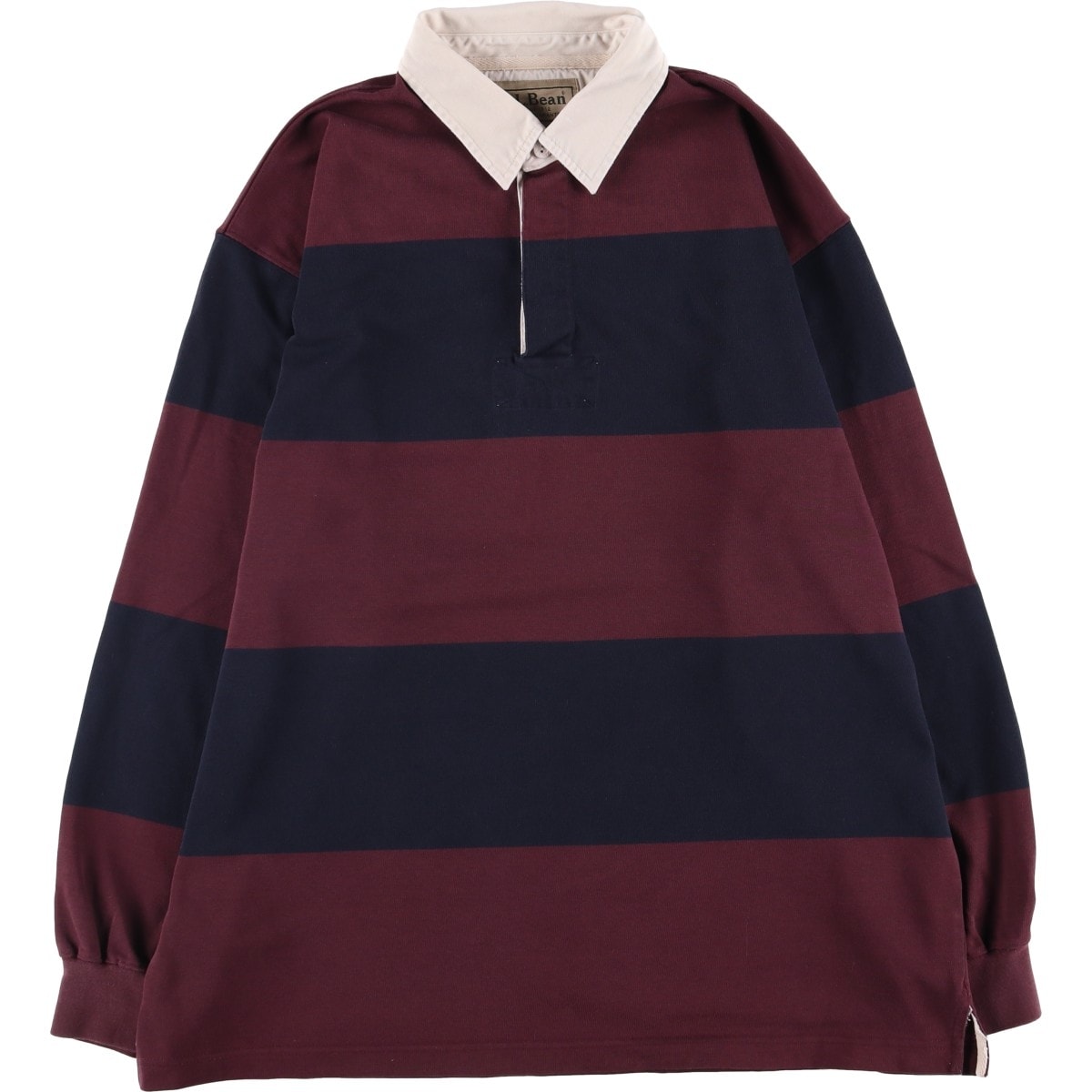 古着 90~00年代 エルエルビーン L.L.Bean ボーダー柄 長袖 ラガーシャツ メンズL相当 ヴィンテージ/eaa600769