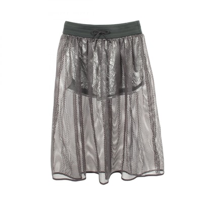 ディオール Dior メッシュ スカート 衣料品 ボトムス ポリエステル レディース グレー系 / シルバー系 【中古】