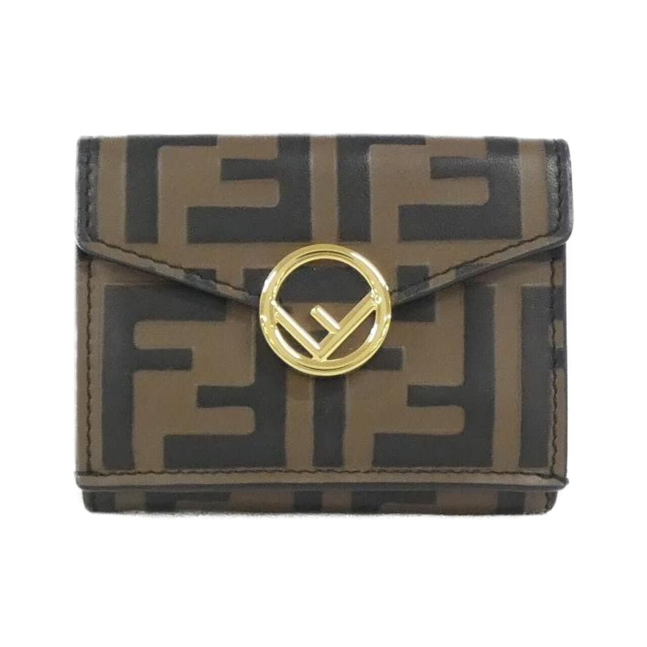 【6dc3021】フェンディ ショルダーウォレット レザー ブラウン ブラック ゴールド金具【中古】レディース FENDI - ☆最終価格【6dc3021】フェンディ ショルダーウォレット