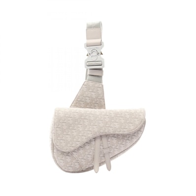 ディオール Dior SADDLE サドル オブリーク ウエストバッグ ボディバッグ バッグ キャンバス メンズ ホワイト系 1ADPO093YZY 【中古】