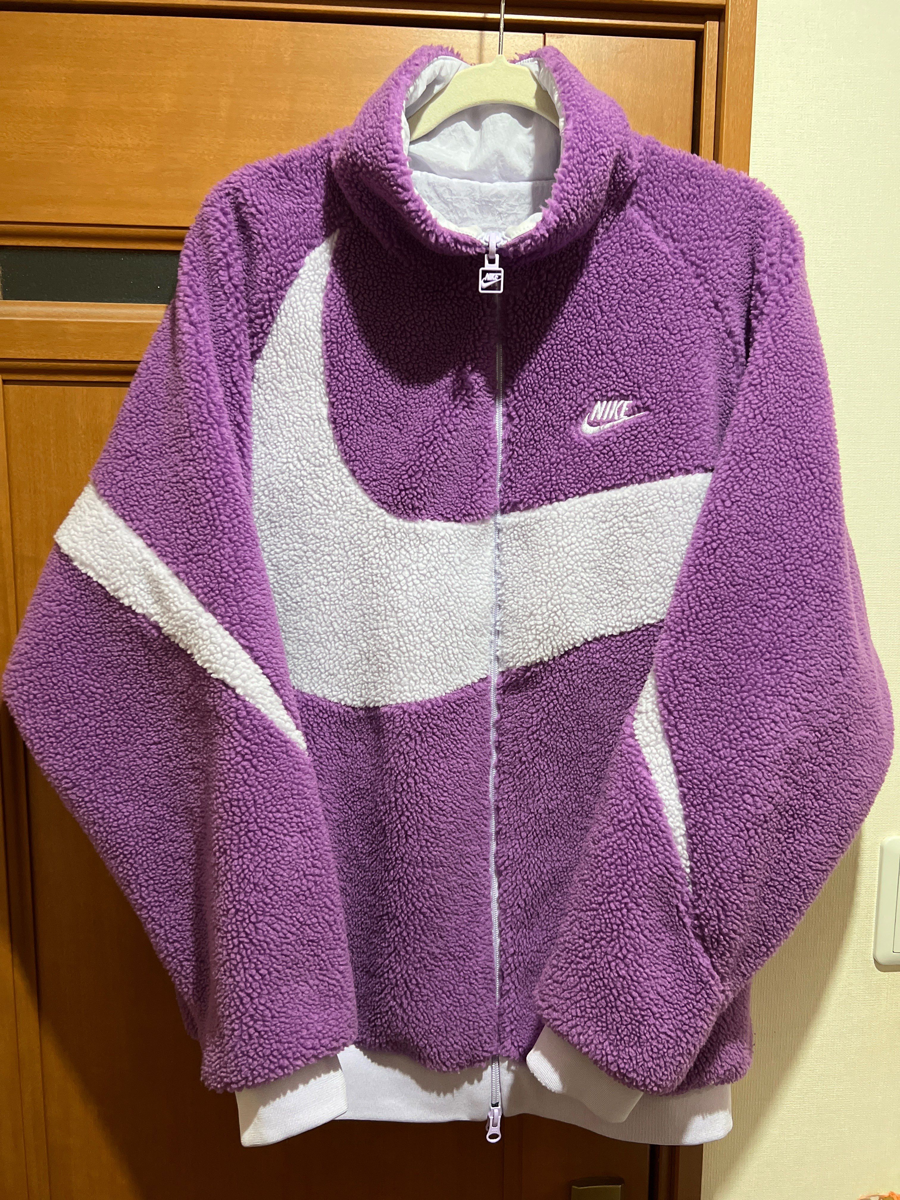 Nike Big Swoosh Reversible Boa Jacket "Purple Nebula/Violet Frost"