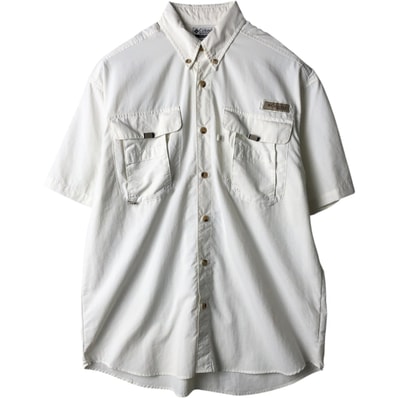 古着 コロンビア Columbia PFG ボタンダウン 半袖 フィッシングシャツ メンズS相当/eaa634634