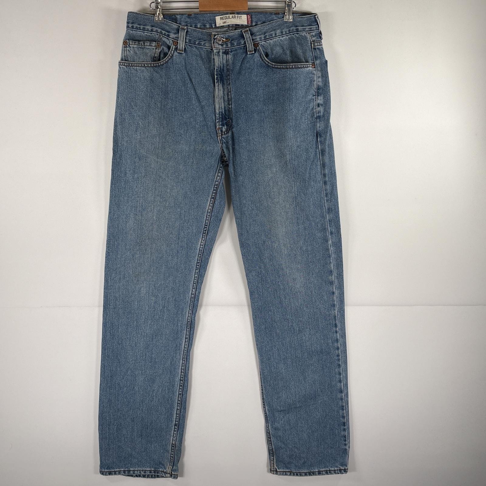 古着 リーバイス Levi's デニムパンツ 505 ストレート ジーパン 大きいサイズ ジーンズ ロング ジップフライ w38 L36  ブルー メンズ