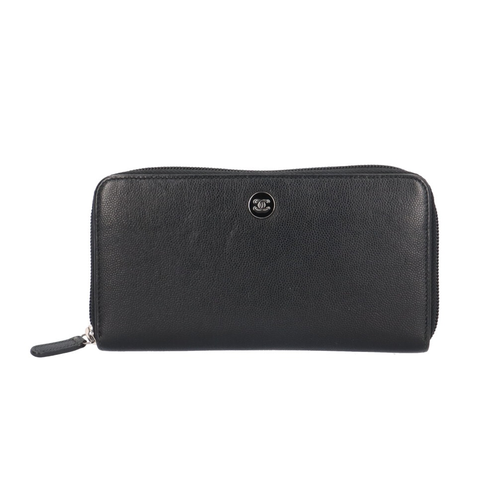 シャネル ココボタン 長財布 レザー レディース CHANEL  中古