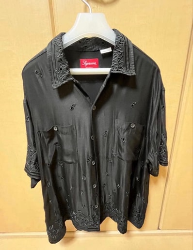 Supreme Nouveau Embroidered S/S Shirt "Black"
