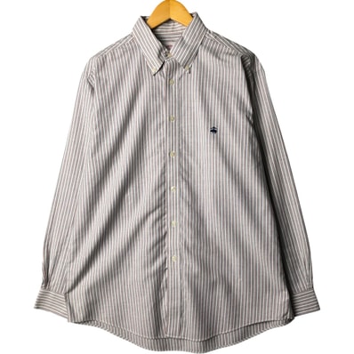 古着 ブルックスブラザーズ Brooks Brothers Est.1818 長袖 ボタンダウンストライプシャツ メンズL相当/eaa574217