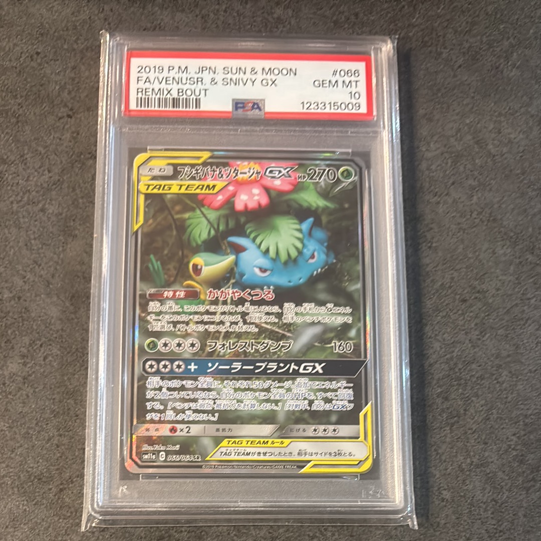 フシギバナ&ツタージャGX SR: SA[SM11a 066/064](強化拡張パック「リミックスバウト」)