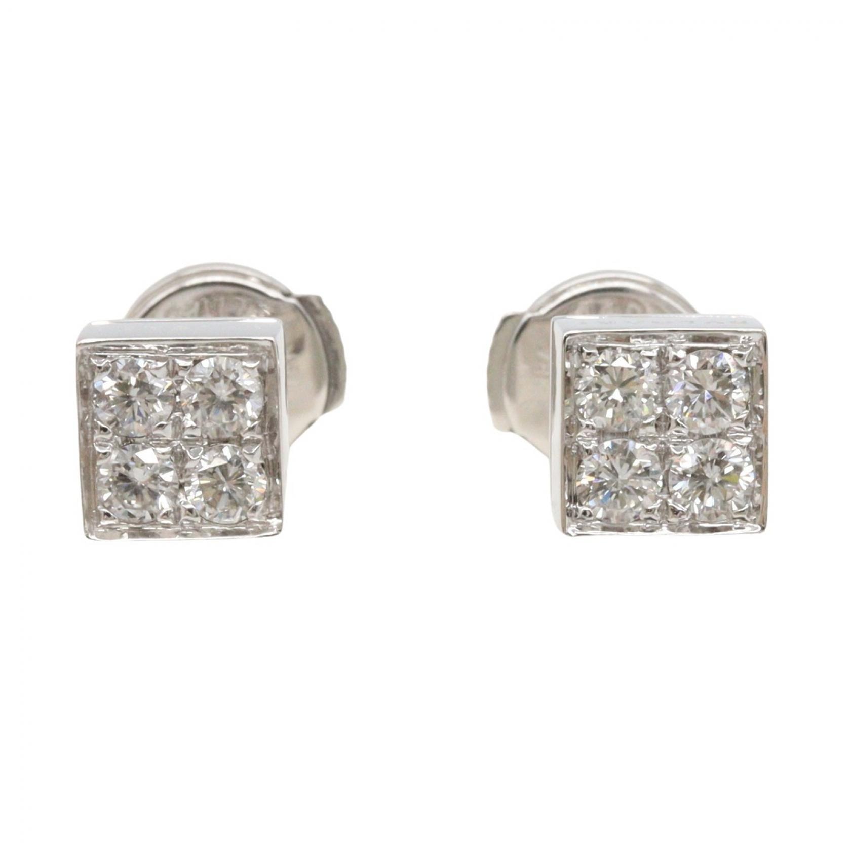 ブルガリ BVLGARI ルチア ダイヤ ピアス ピアス ジュエリー K18WG(ホワイトゴールド) ダイヤモンド レディース シルバー系 / クリア系 335061 【中古】