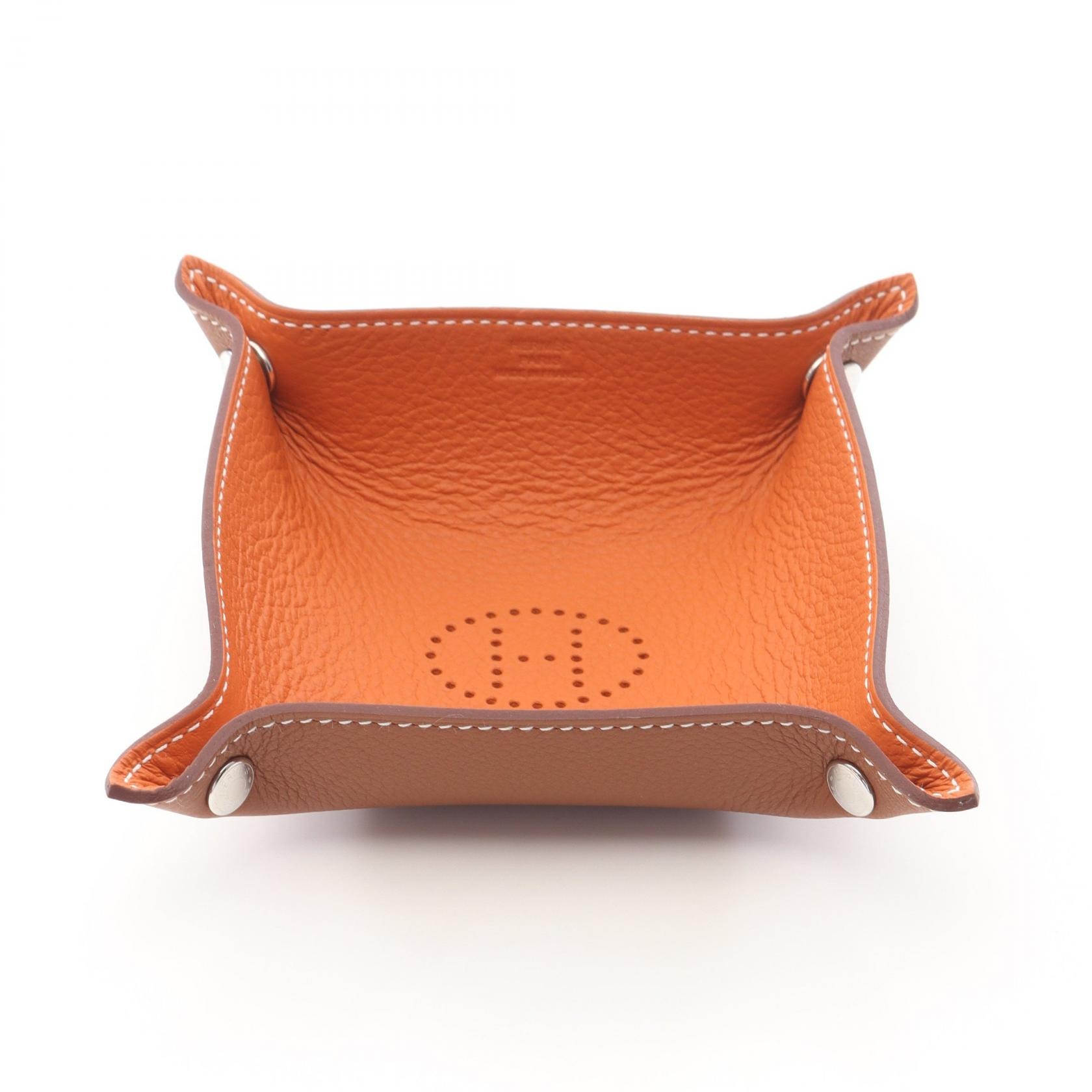 エルメス HERMES ヴィド ポッシュ ミニトレー アクセサリー レザー オレンジ B刻印(2023年製造) レディース オレンジ系 / ブラウン系 【中古】