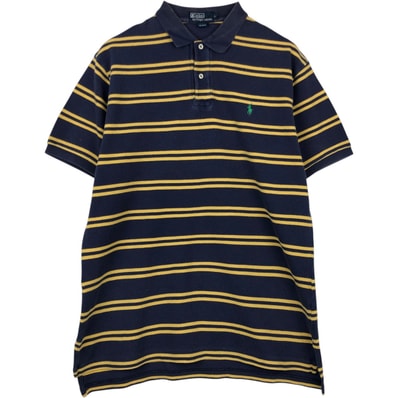 古着 ラルフローレン Ralph Lauren POLO by Ralph Lauren 半袖 ボーダー ポロシャツ メンズL相当/eaa622676