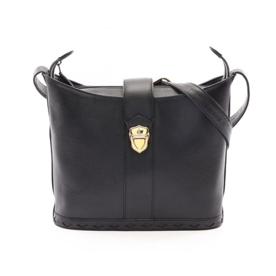 イヴ・サンローラン YVES SAINT LAURENT ショルダーバッグ バッグ レザー レディース ブラック系 【中古】