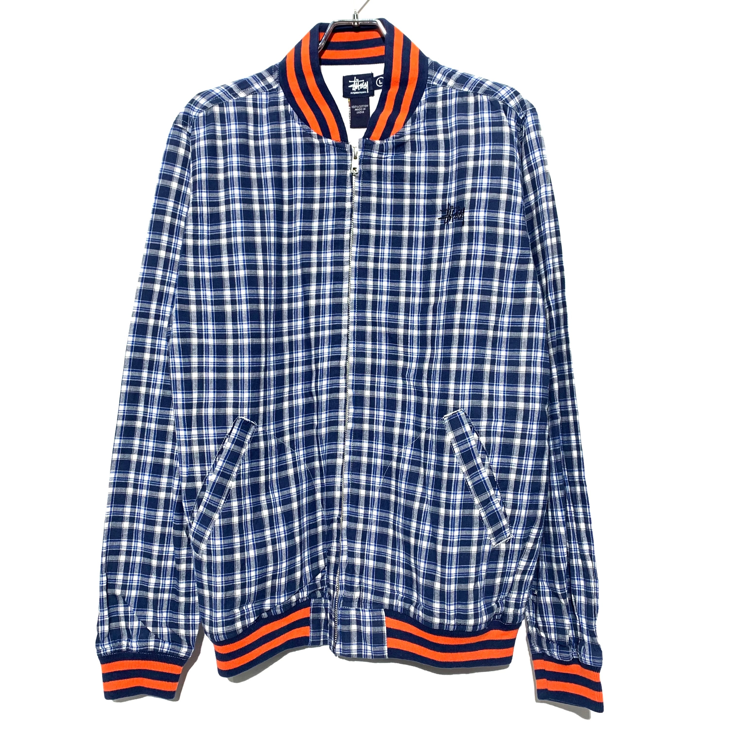 STUSSY Check Blouson BluexOrange