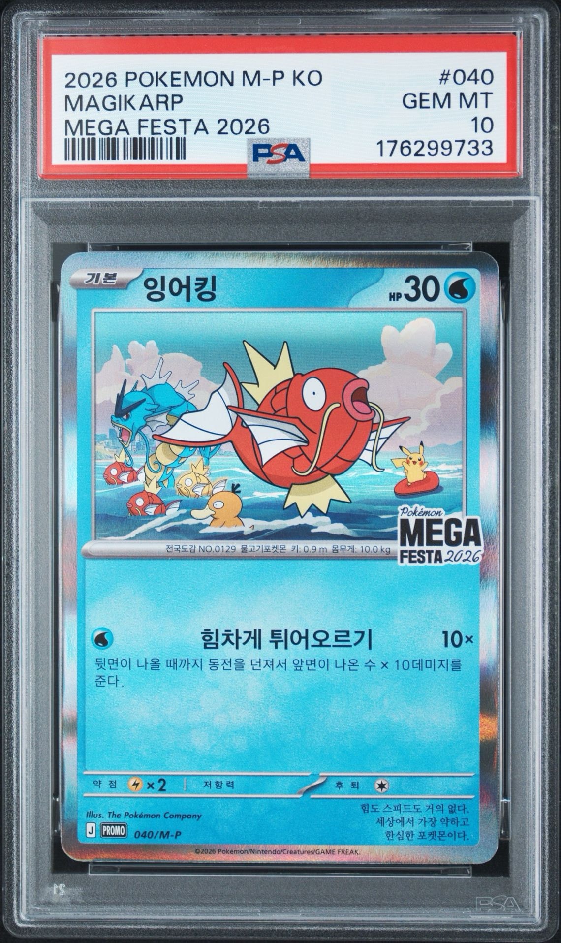 コイキング プロモ [040/M-P]【韓国語版】(プロモーションカード「ポケモン メガフェスタ2026 プロモカードパック」)