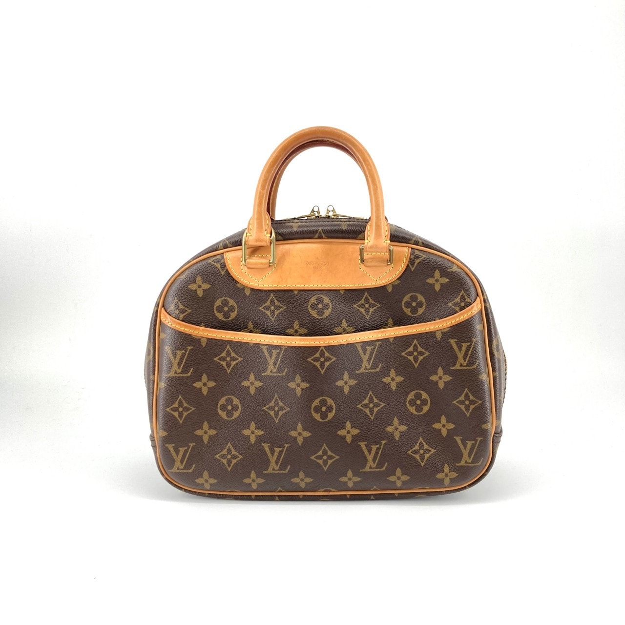 LOUIS VUITTON(ルイ・ヴィトン) トゥルーヴィル モノグラム レザー M42228 ハンドバッグ エベヌ×ゴールド