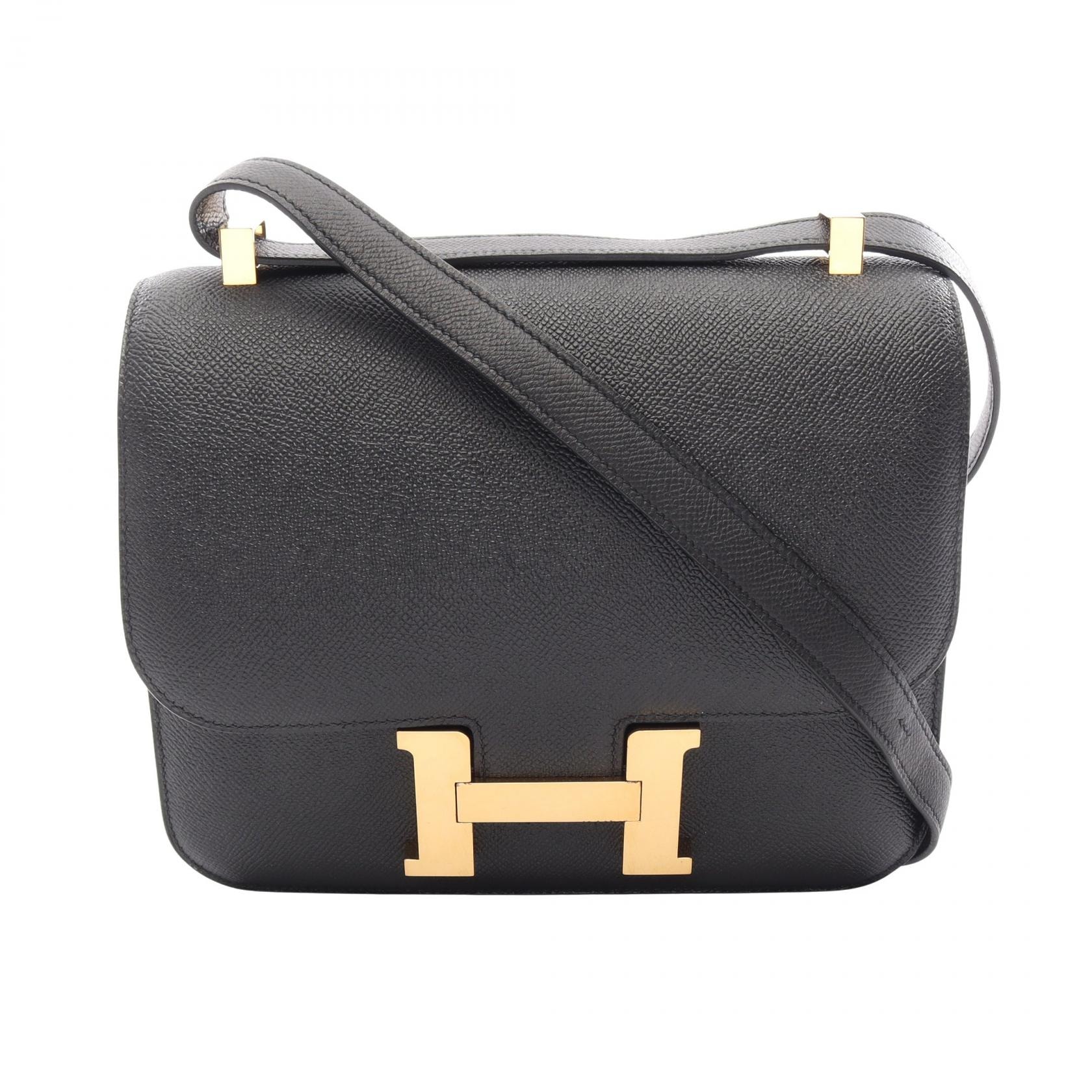エルメス HERMES コンスタンス3 24 ショルダーバッグ バッグ ヴォーエプソン ヴォーエプソン D刻印(2019年製造) レディース ブラック系 【中古】