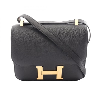 エルメス HERMES コンスタンス3 24 ショルダーバッグ バッグ ヴォーエプソン ヴォーエプソン D刻印(2019年製造) レディース ブラック系 【中古】