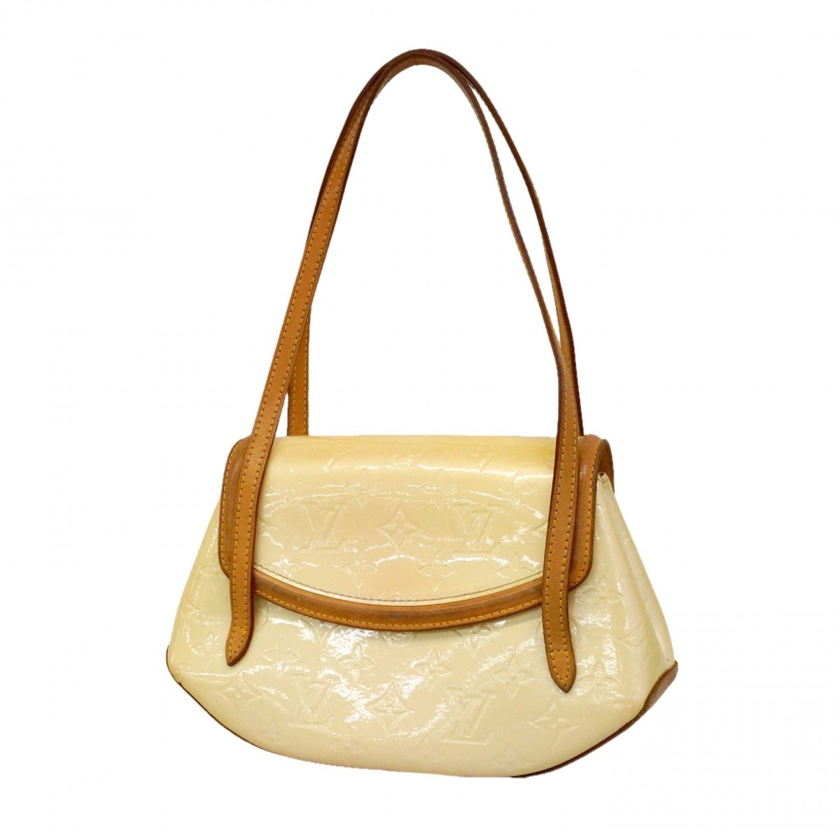 【6de5701-k】ルイヴィトン ショルダーバッグ ヴェルニ ビスケインベイPM M91187 ペルル【中古】レディース
