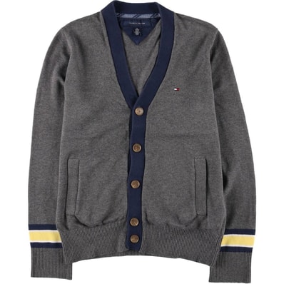 古着 トミーヒルフィガー TOMMY HILFIGER コットンニットカーディガン メンズXS相当/eaa571969
