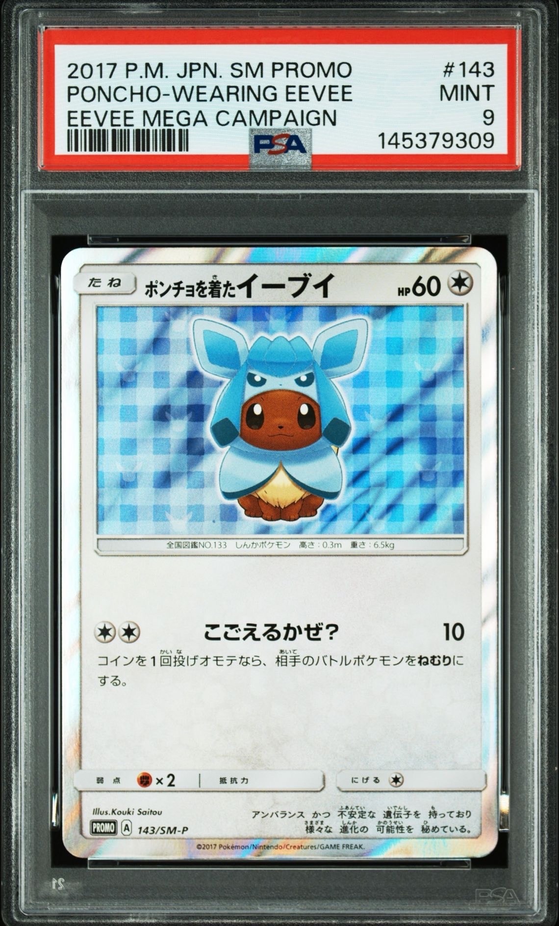 ポンチョを着たイーブイ: プロモ[SM-P 143](プロモーションカード「SM