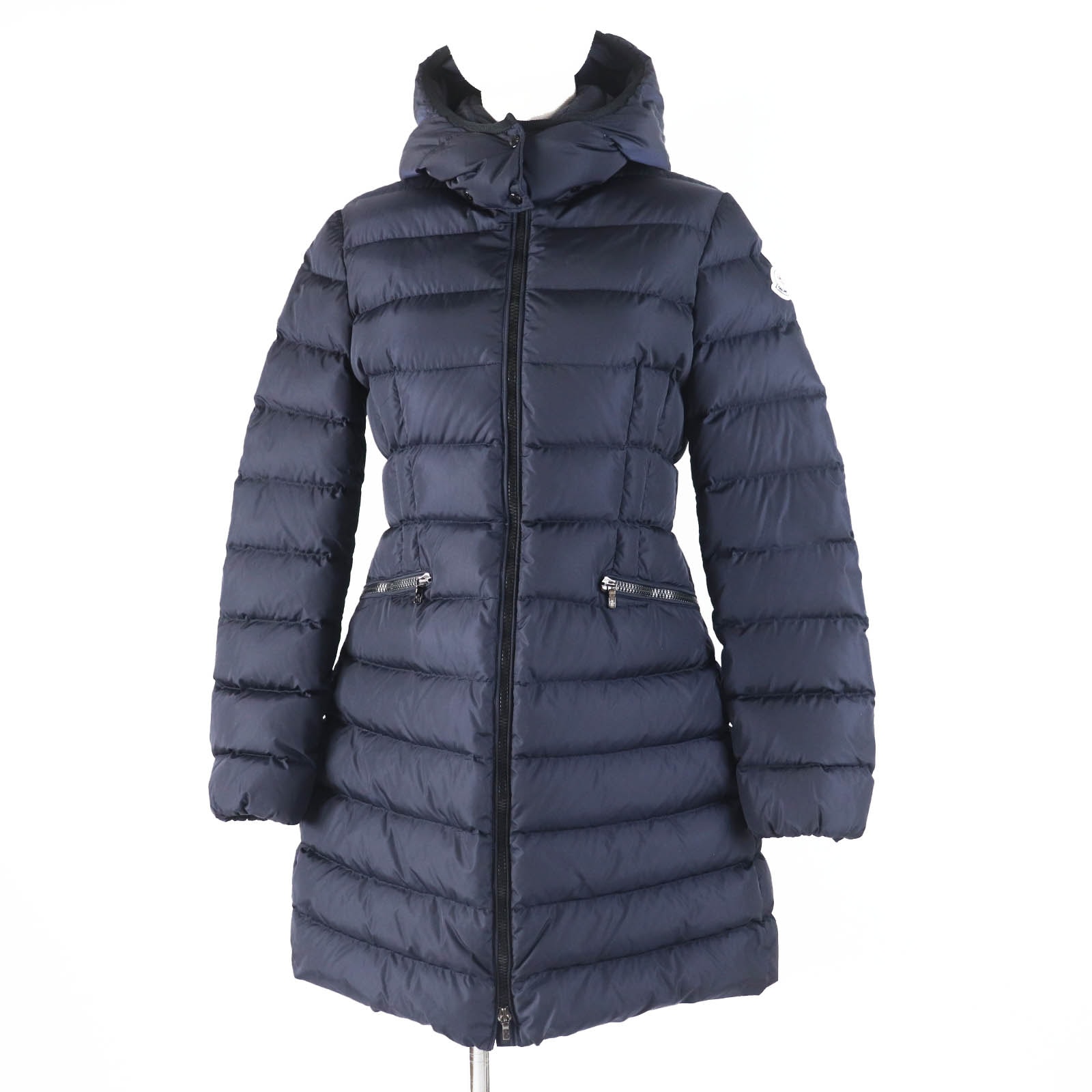 良品 モンクレール
 ダウンコート CHARPAL シャーパル ネイビー レディース 14anni 164cm