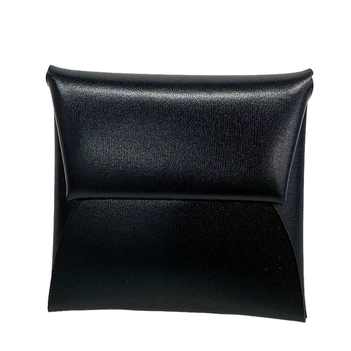 【6ke5463】エルメス コインケース バスティア ボックスカーフ ブラック シルバー金具 K刻印【中古】メンズ レディース ユニセックス