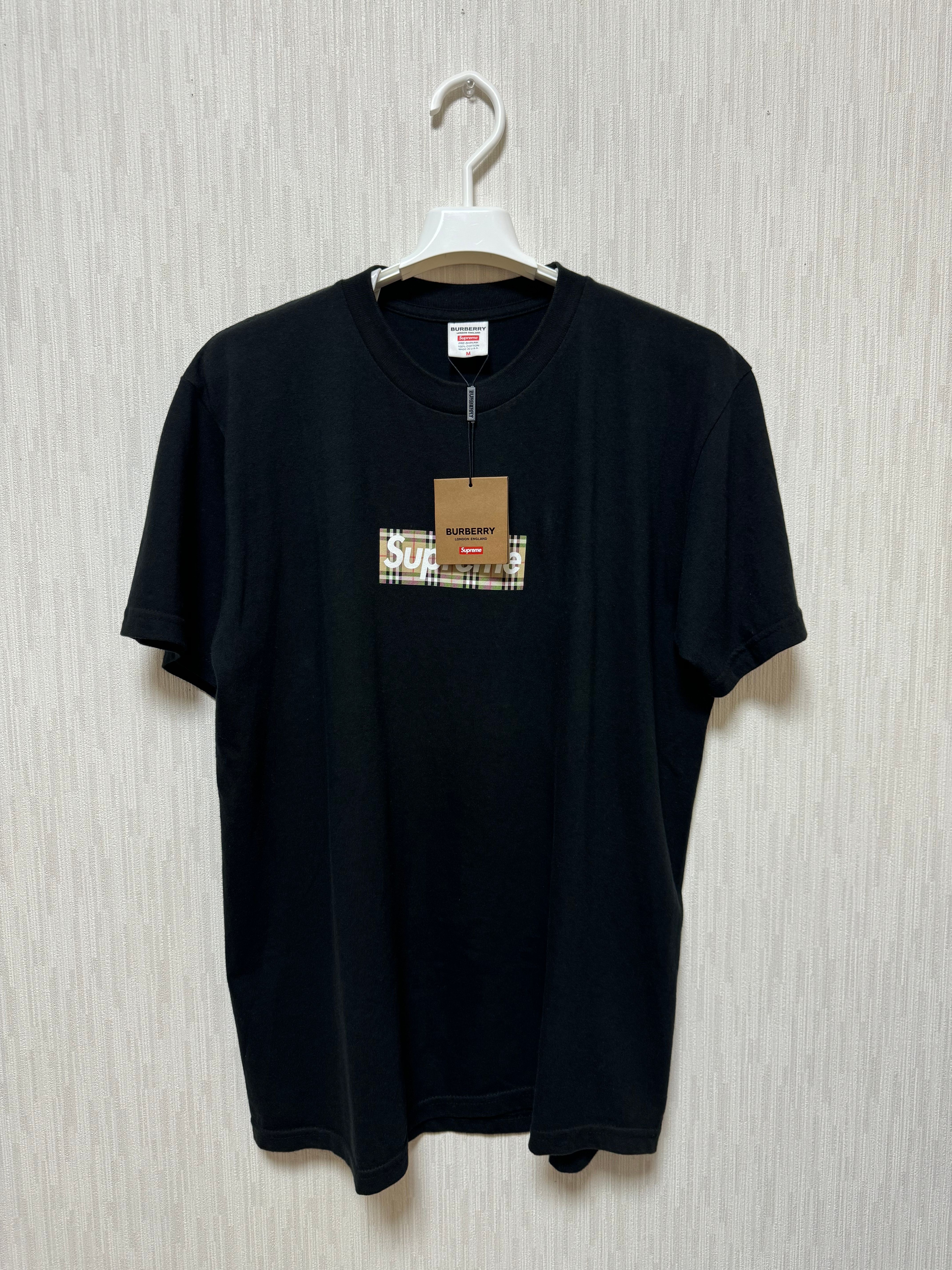 Supreme / Burberry Box Logo Tee "Black"