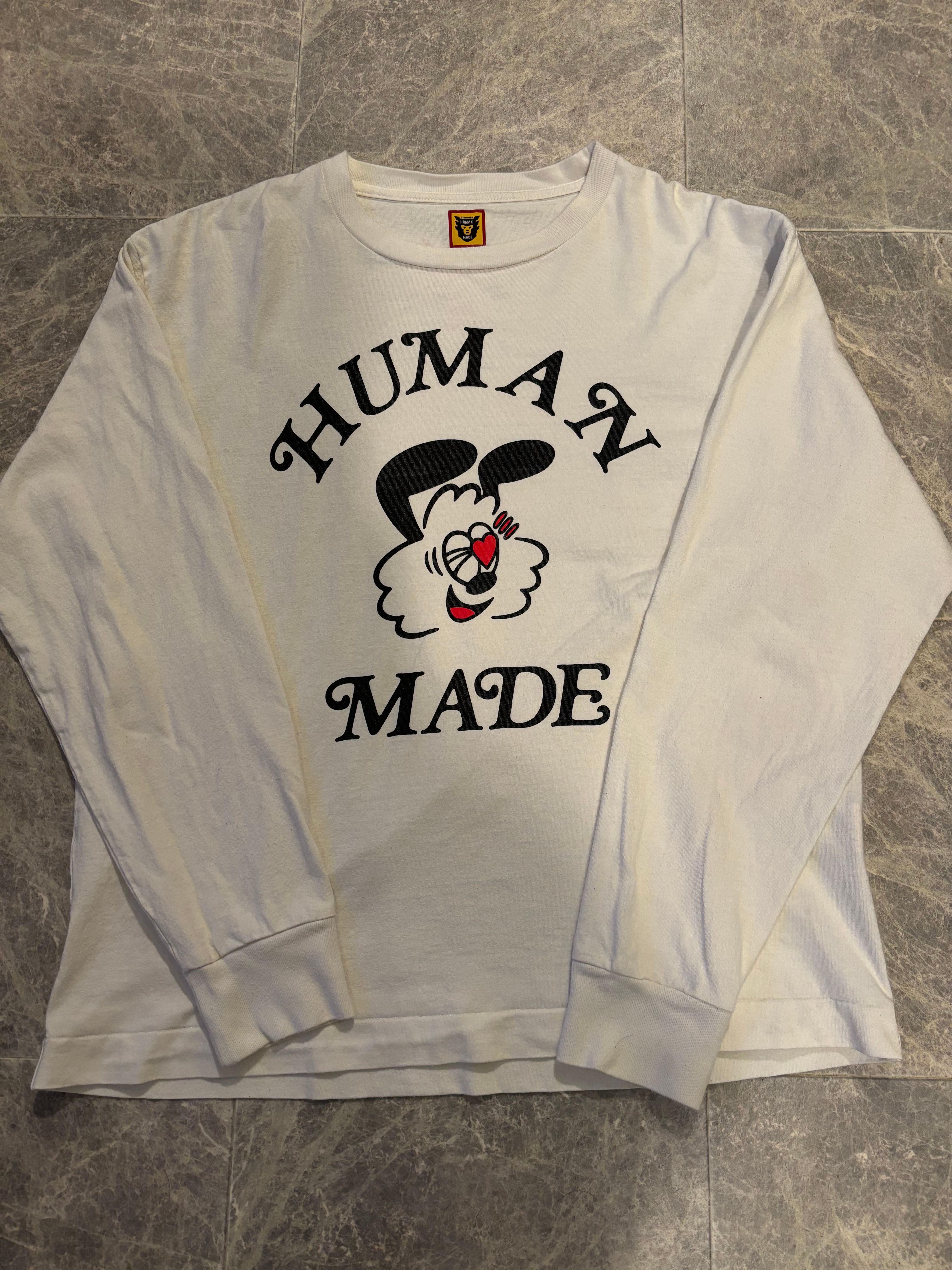 HUMAN MADE GDC Valentine's Day L/S T-Shirt "White" / VERDY