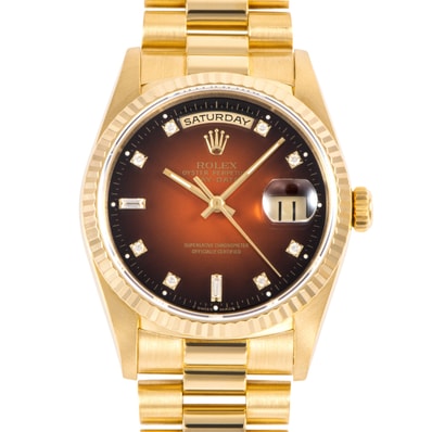 ROLEX ロレックス デイデイト レッドグラデーション W番 18238A K18YG【中古】