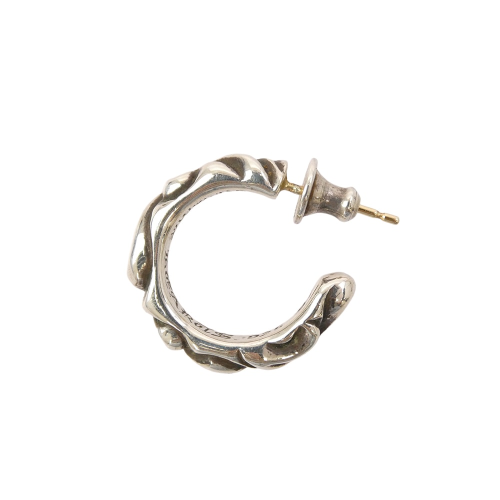 CHROME HEARTS クロムハーツ(原本無) ピアス HOOP SCROOL スクロール フープピアス シルバー系【中古】