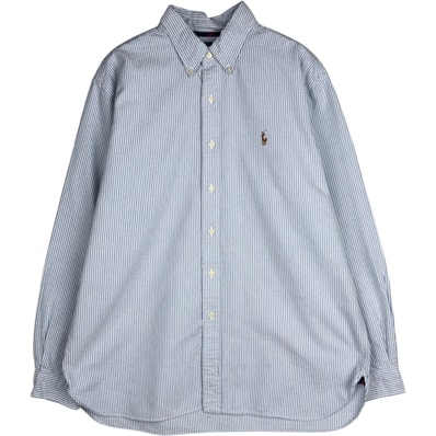古着 ラルフローレン Ralph Lauren CLASSIC FIT クラシックフィット 長袖 ボタンダウンストライプシャツ メンズXL相当/eaa628989