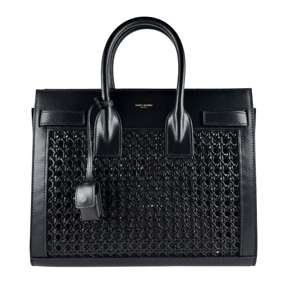 サンローラン SAINT LAURENT ハンドバッグ ショルダーバッグ サック ド ジュール レザー ブラック レディース 400629【中古】 z10516