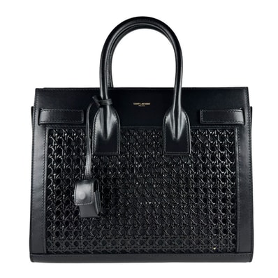 サンローラン SAINT LAURENT ハンドバッグ ショルダーバッグ サック ド ジュール レザー ブラック レディース 400629【中古】 z10516