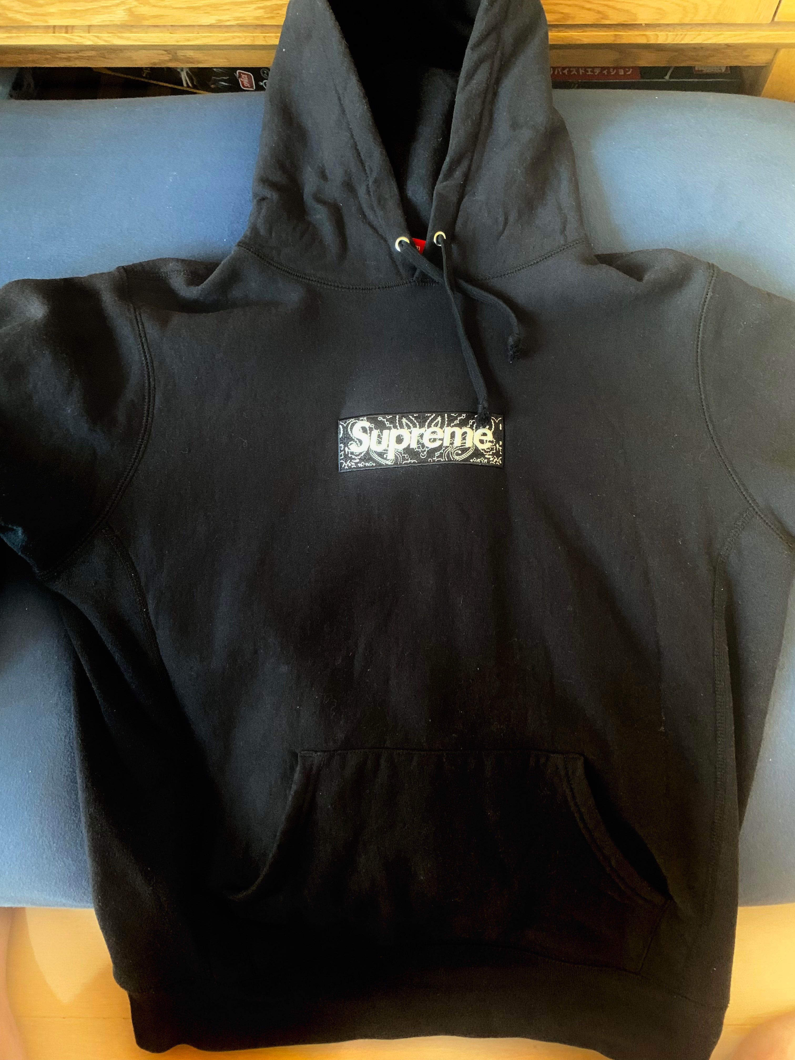 Supreme Bandana Box Logo Hooded Sweatshirt "Black"