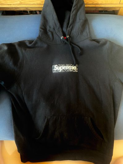 Supreme Bandana Box Logo Hooded Sweatshirt "Black"
